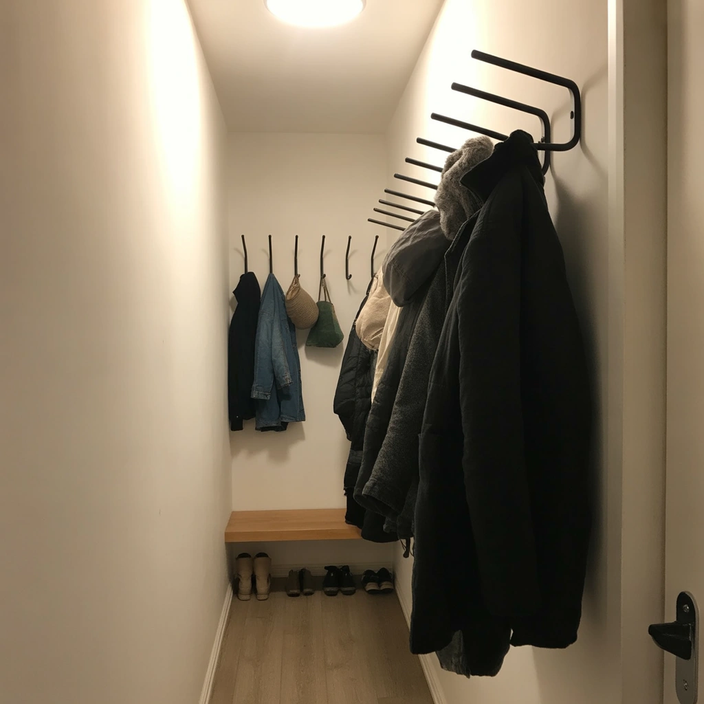 Use Slim Wall Mounted Coat Hooks
