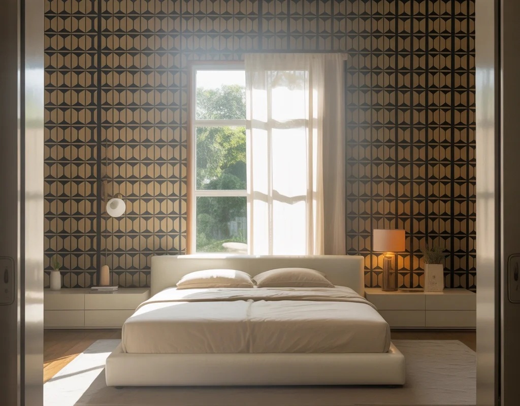Use Wallpaper Around the Window Wall