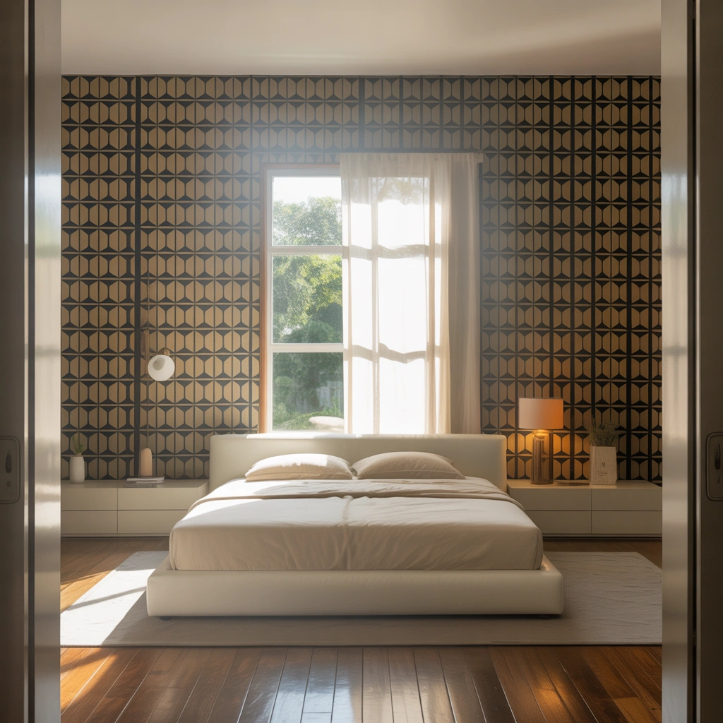 Use Wallpaper Around the Window Wall