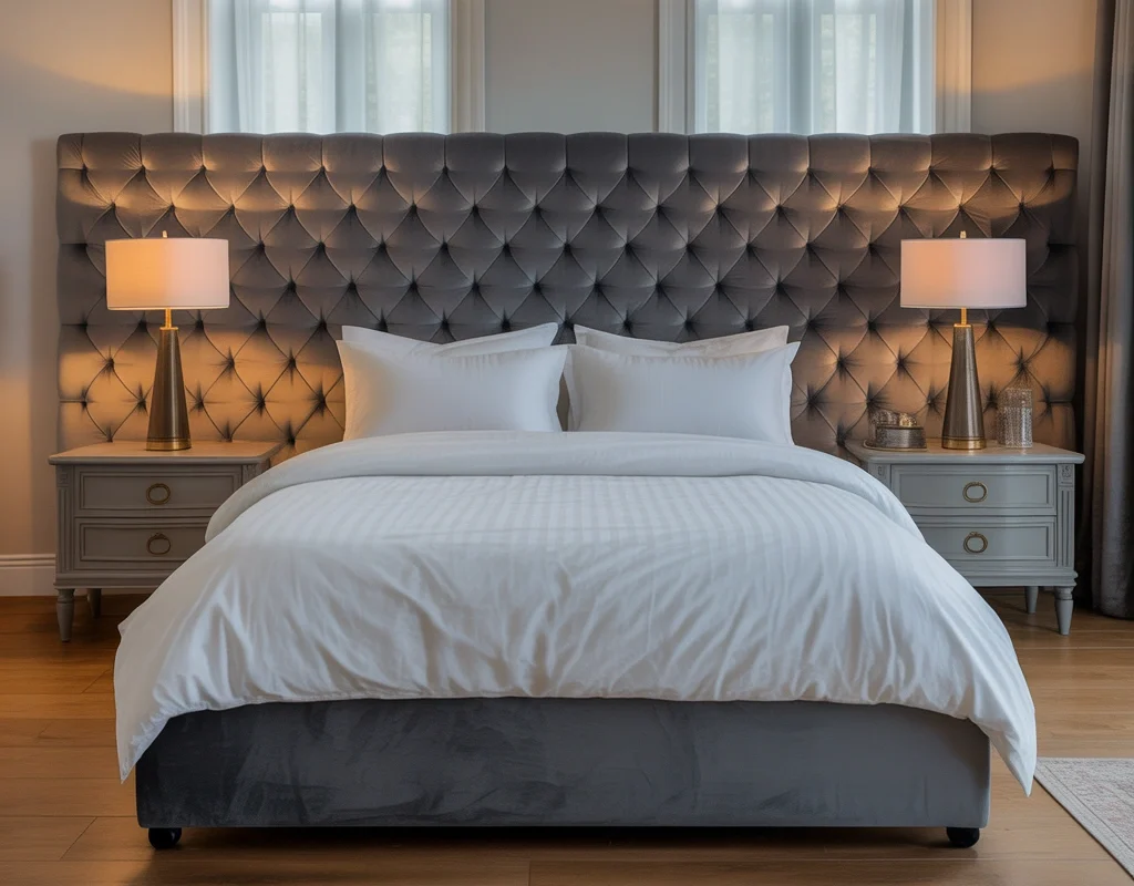 Use a Large Upholstered Headboard