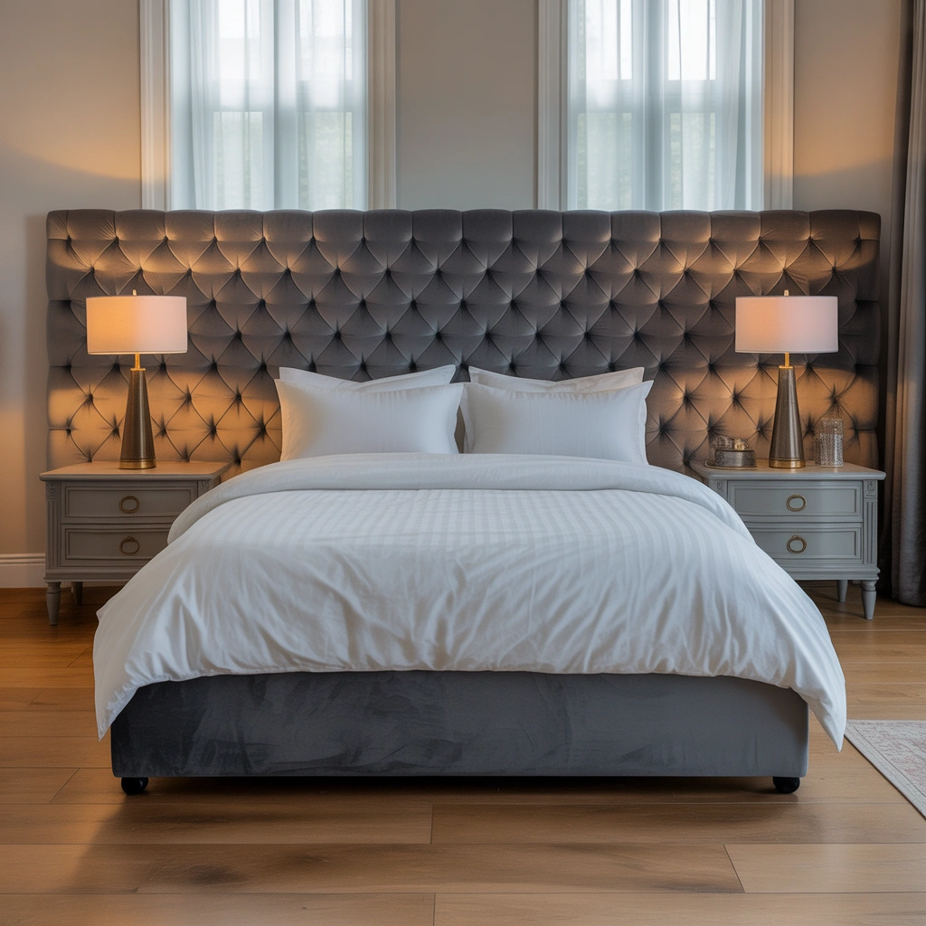 Use a Large Upholstered Headboard