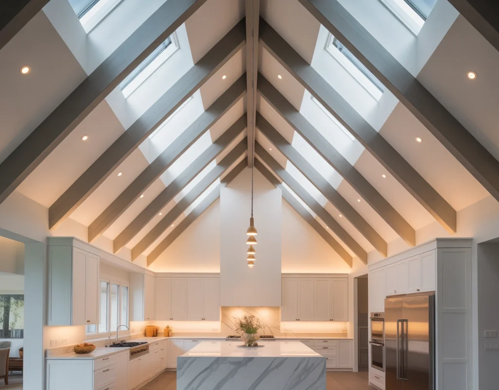 Vaulted Ceiling for an Open Kitchen Feel