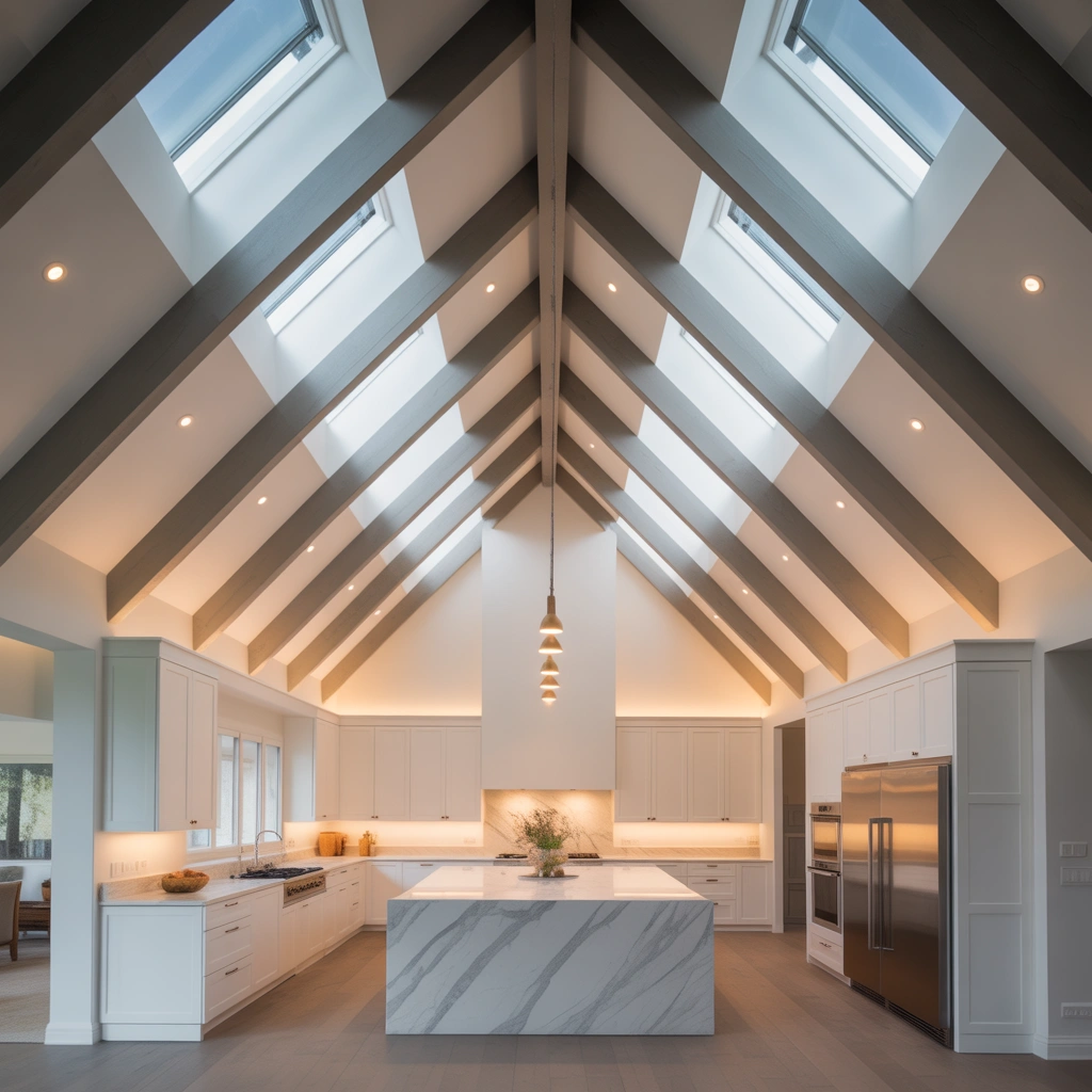 Vaulted Ceiling for an Open Kitchen Feel