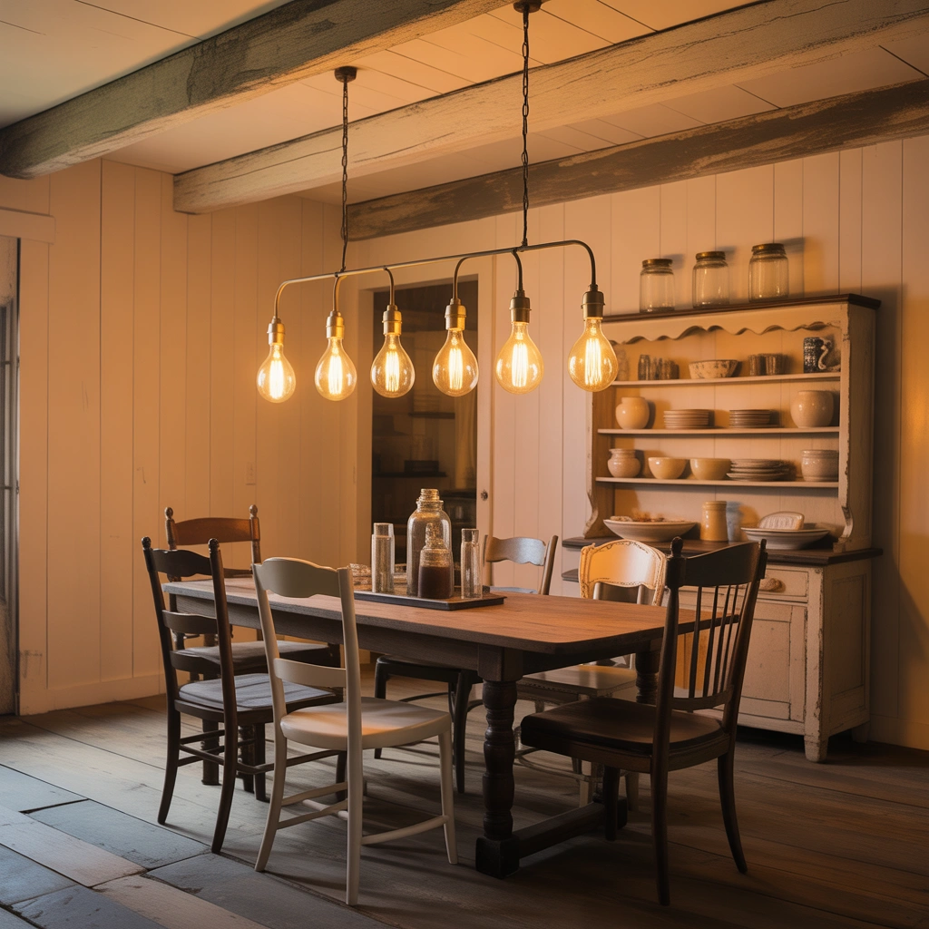 Warm Bulbs and Dimmers for the Perfect Farmhouse Mood