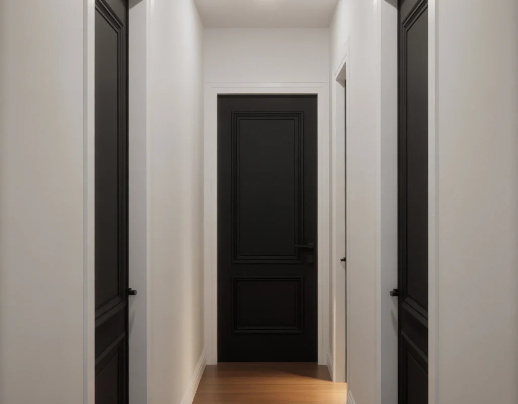 White Walls with Painted Doors
