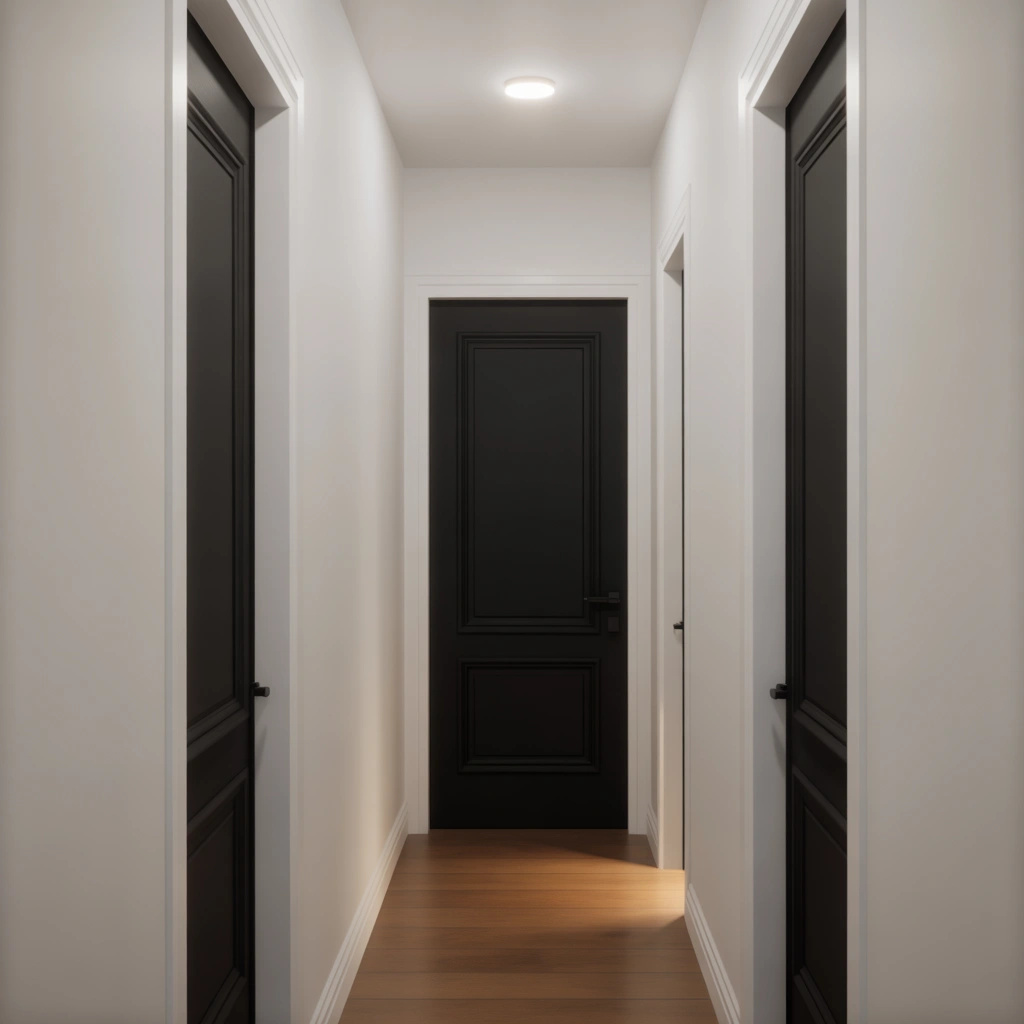 White Walls with Painted Doors