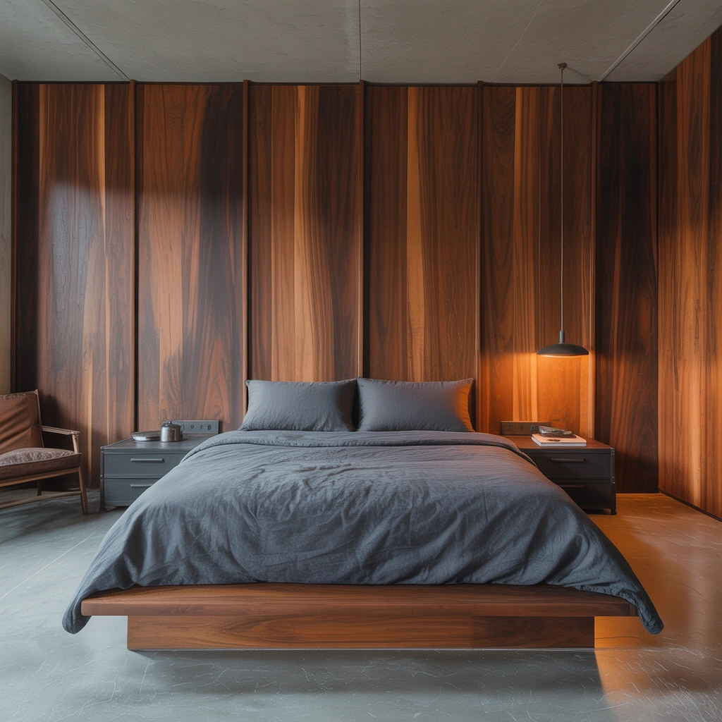 Wood Panel Wall for Warmth and Texture