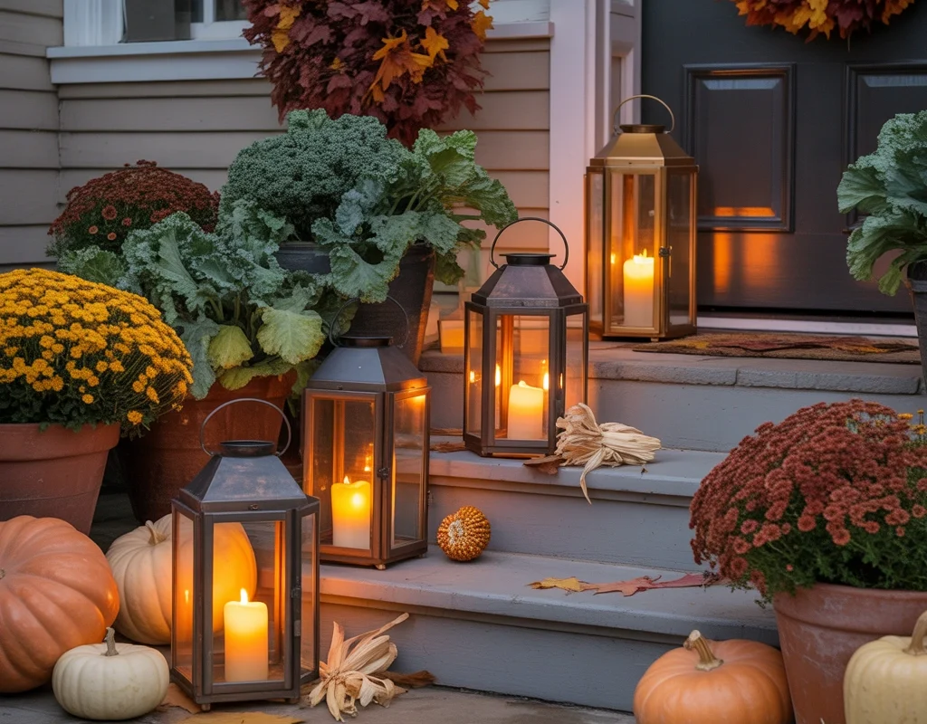 Add Cozy Lanterns to the Front Steps