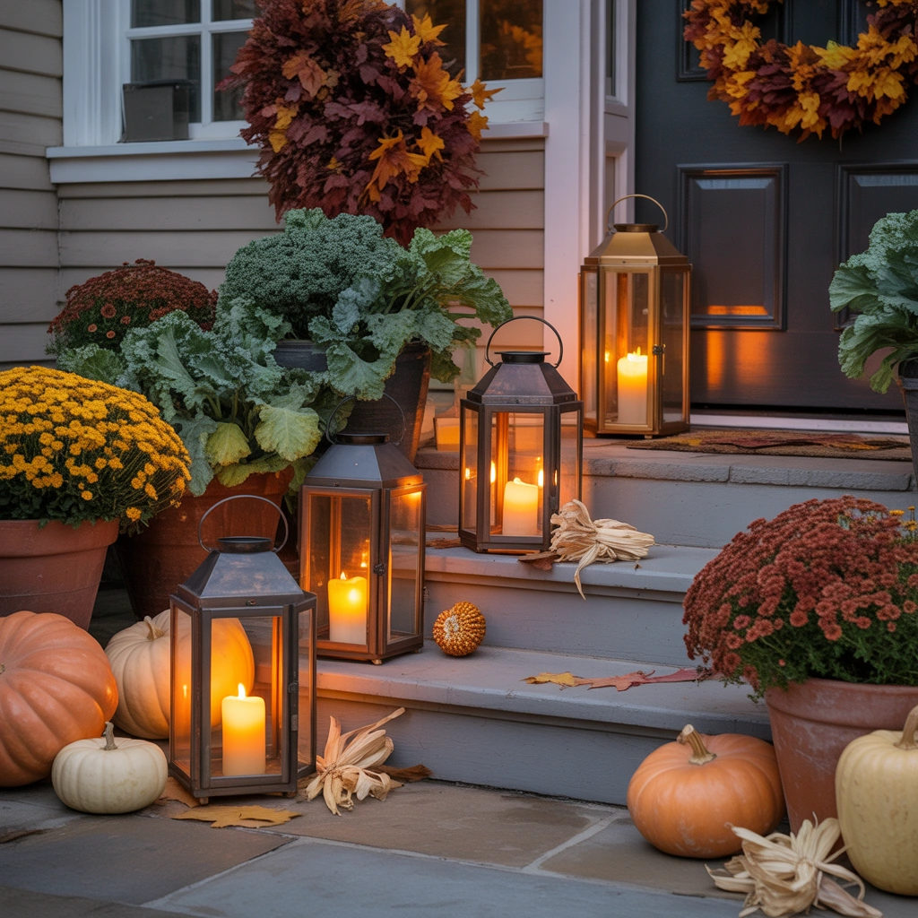 Add Cozy Lanterns to the Front Steps