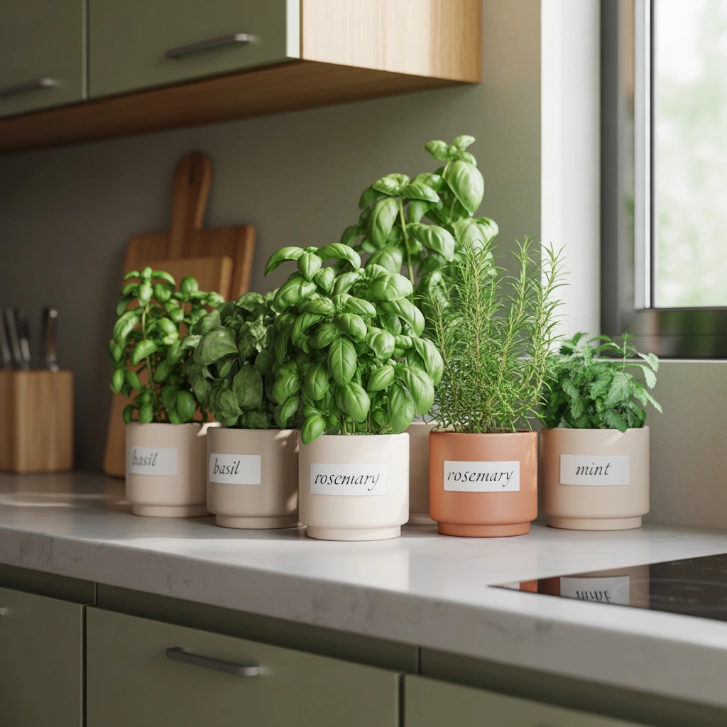 Add Fresh Herbs in Small Pots