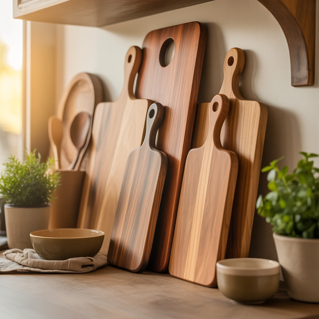 Add Warmth With Wooden Cutting Boards