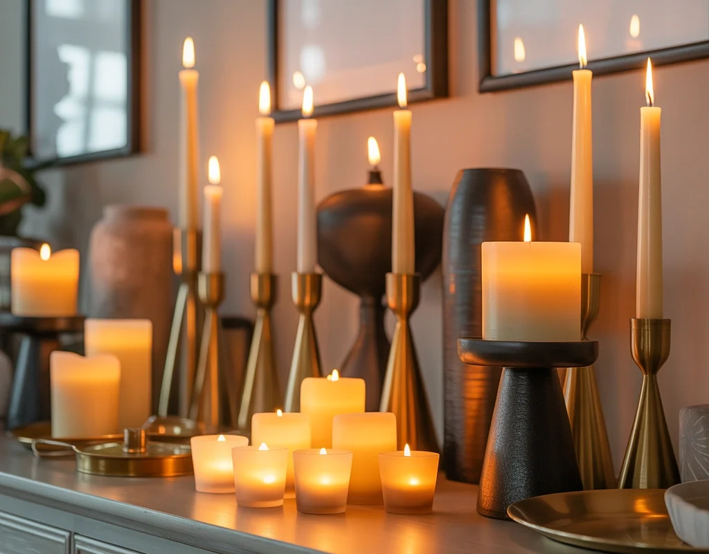 Add Warmth with Candles and Candleholders