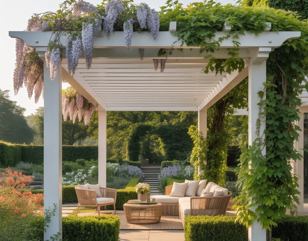 Add a Pergola for Height and Shade