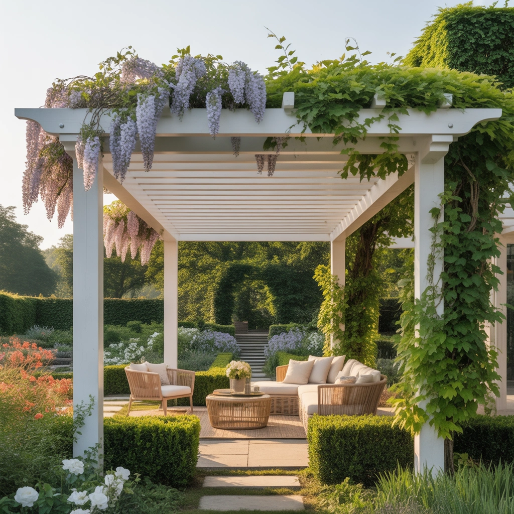 Add a Pergola for Height and Shade
