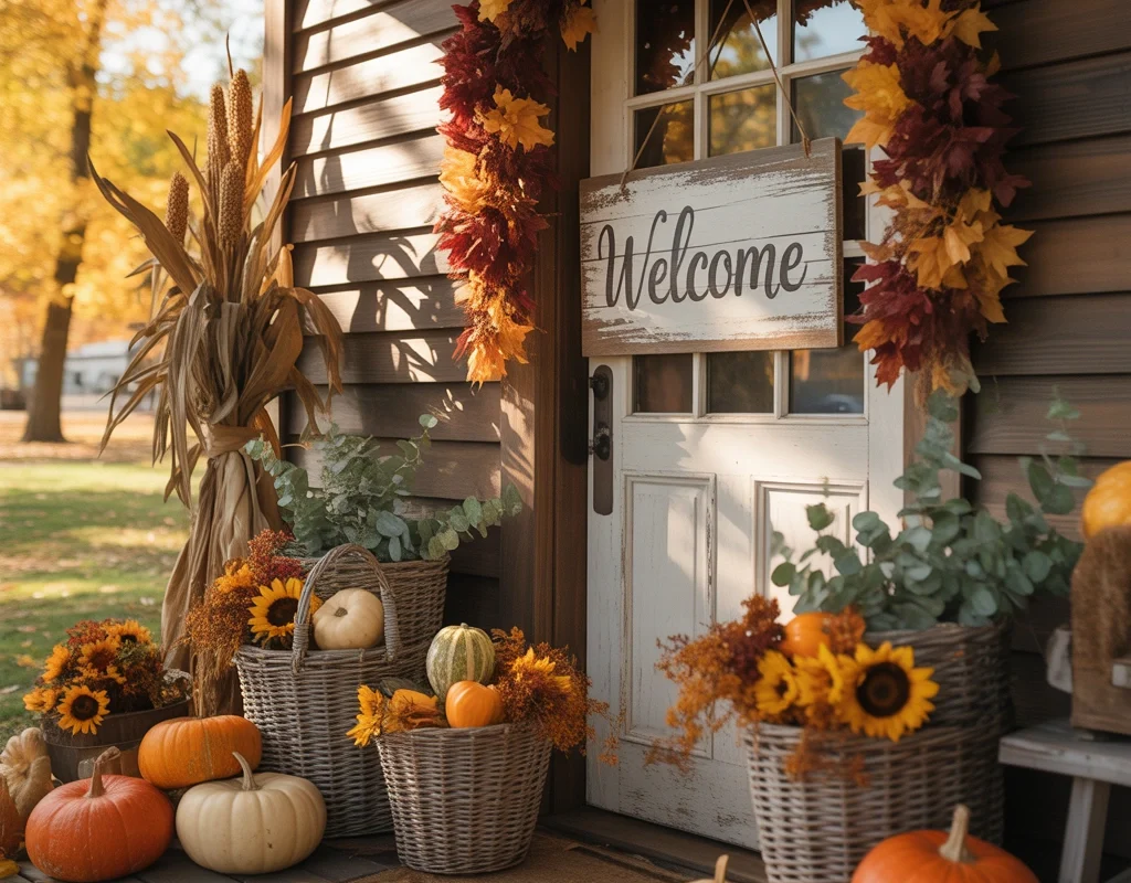 Add a Rustic Fall Welcome Sign