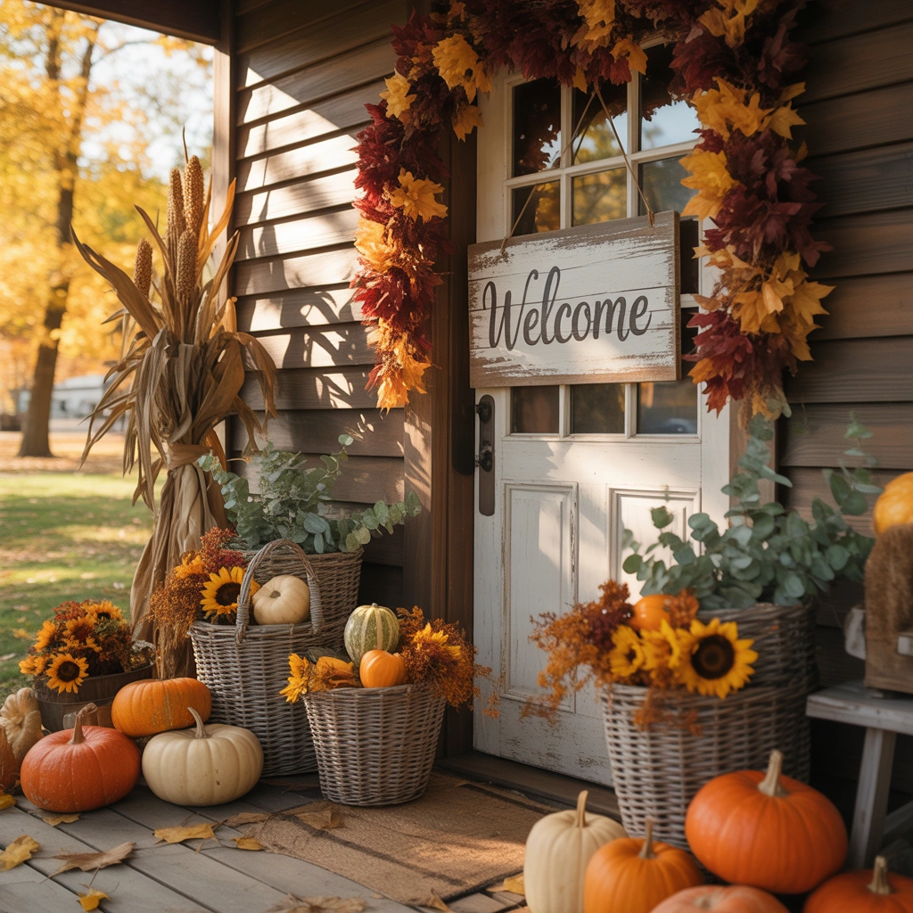 Add a Rustic Fall Welcome Sign