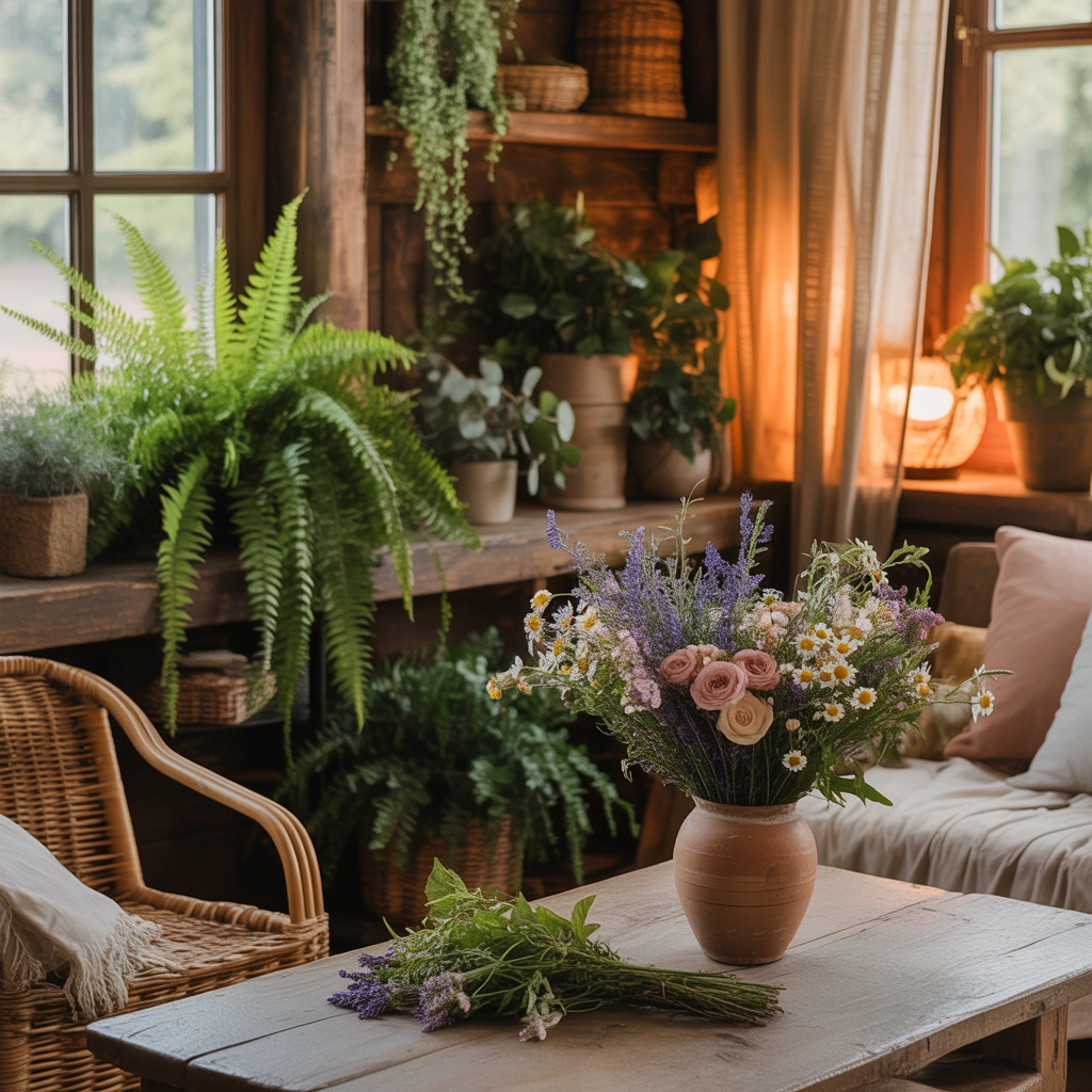 Bring the Outdoors In With Greenery and Garden Flowers