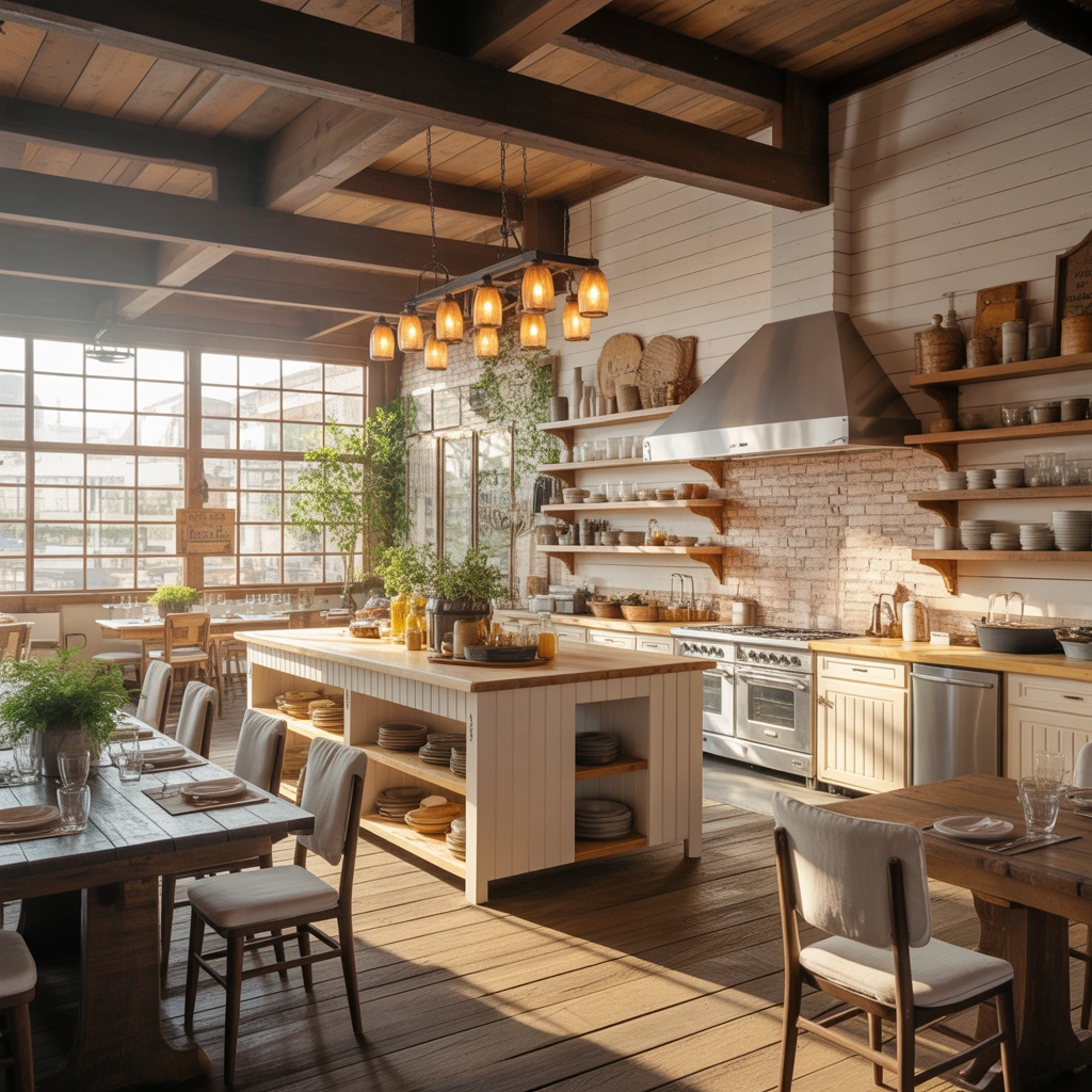 Build a Rustic Farmhouse Open Kitchen