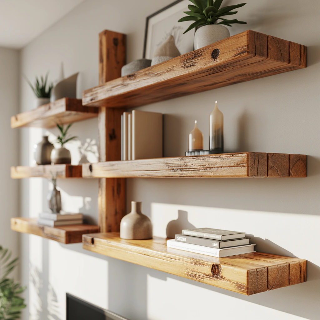 Create Floating Shelves from Reclaimed Wood