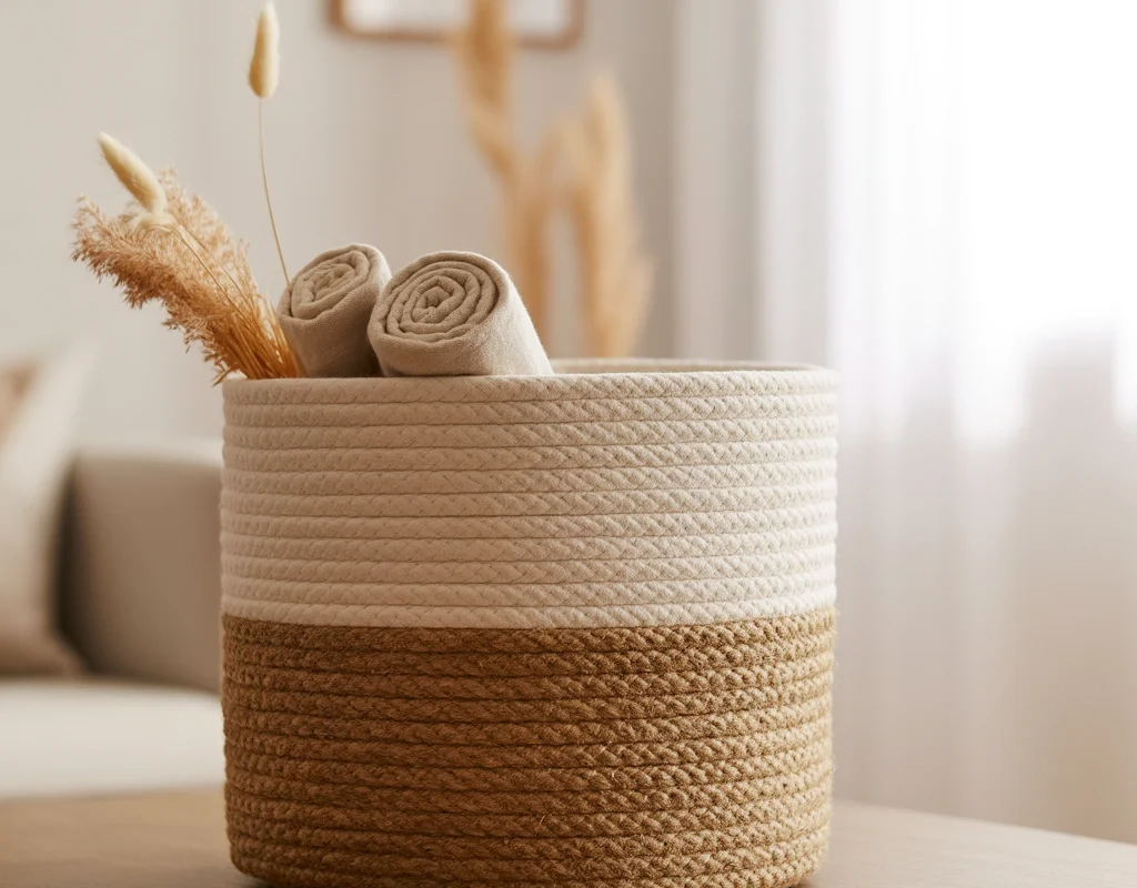 Create a Rope Wrapped Storage Basket