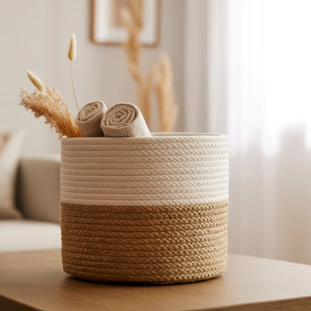 Create a Rope Wrapped Storage Basket