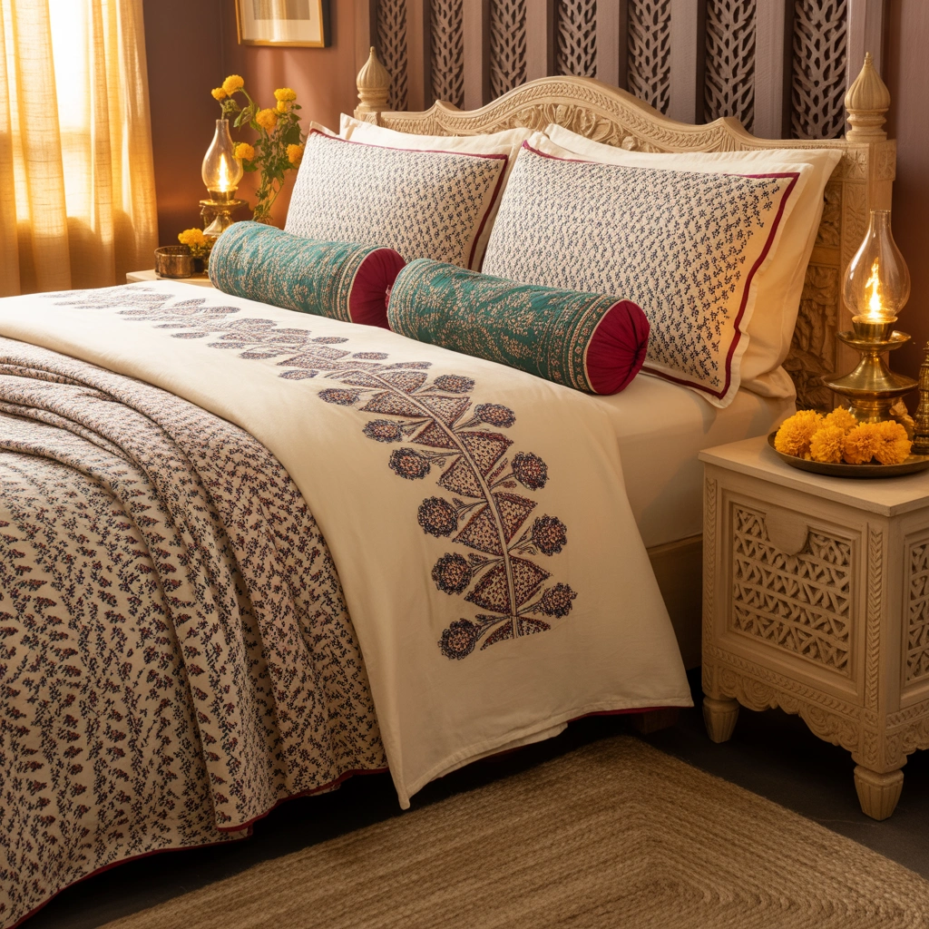 Decorate with Block Printed Bedding