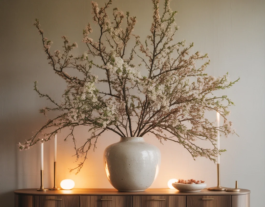 Display an Oversized Vase with Seasonal Branches