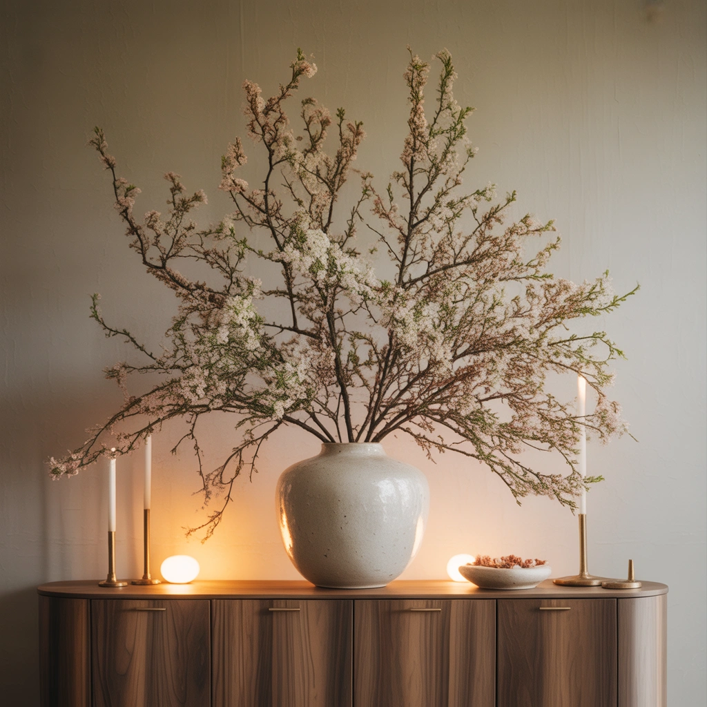 Display an Oversized Vase with Seasonal Branches