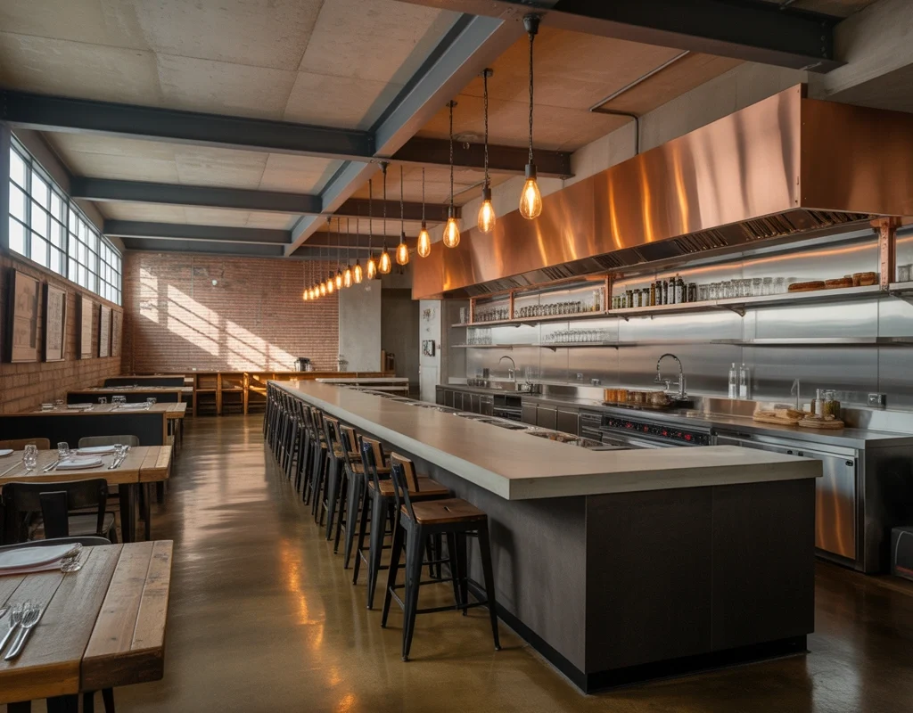 Embrace an Industrial Open Kitchen Style