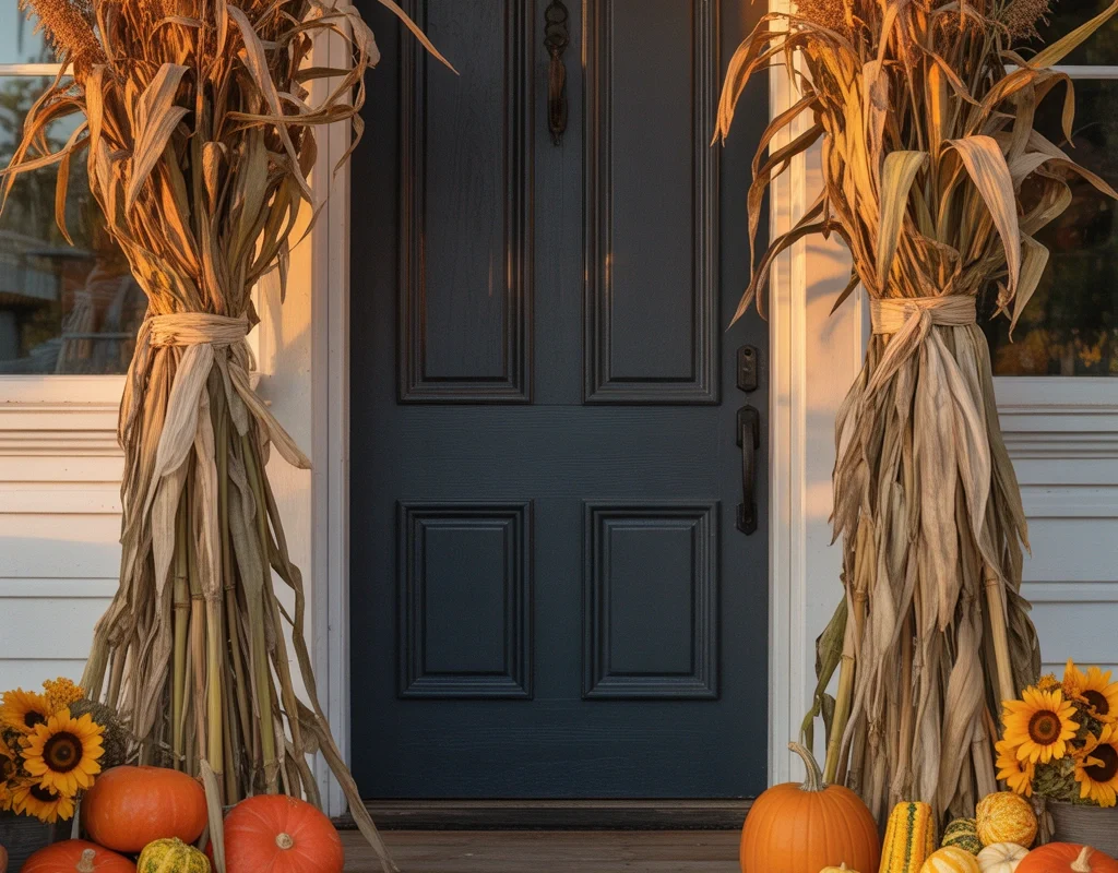 Frame the Door With Cornstalks