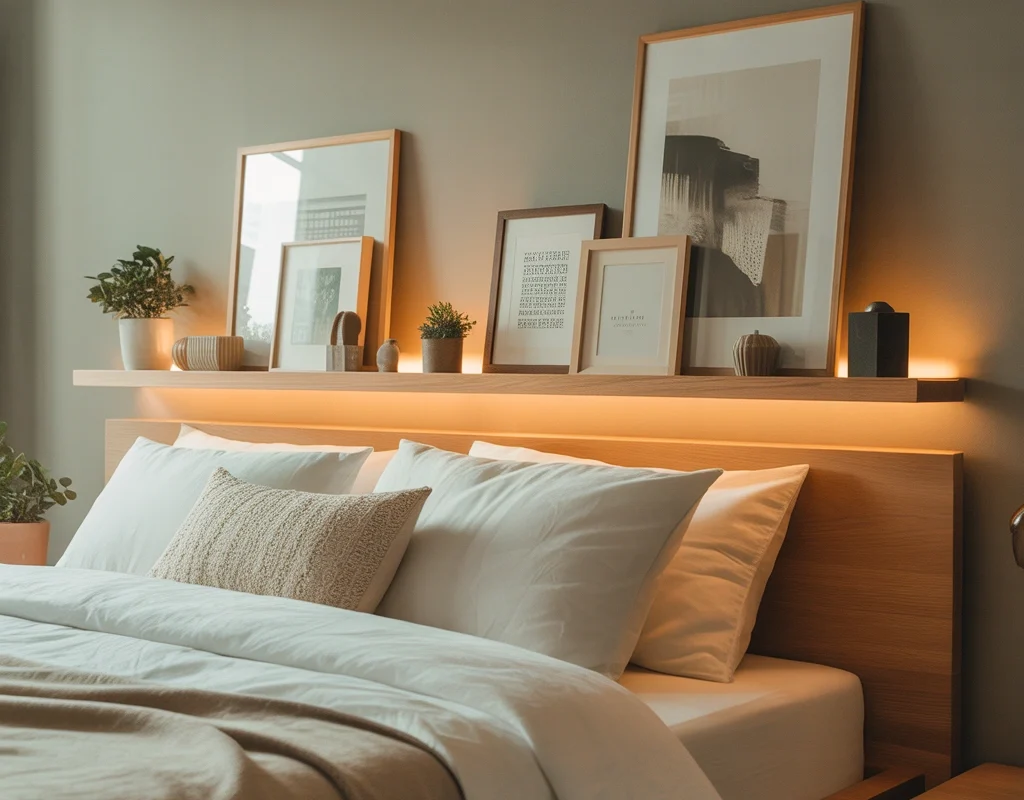 Install a Picture Ledge Above the Bed