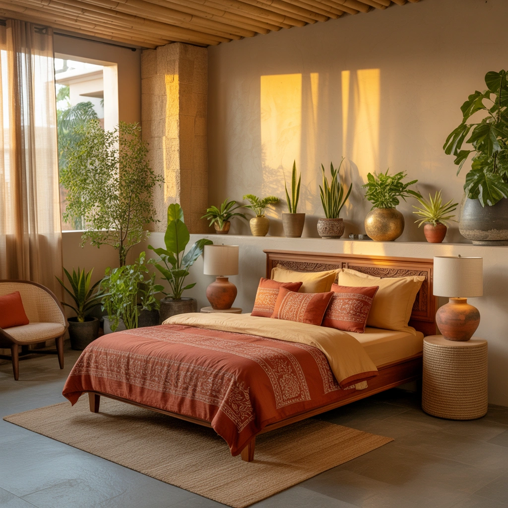 Introduce Natural Materials and Indoor Plants