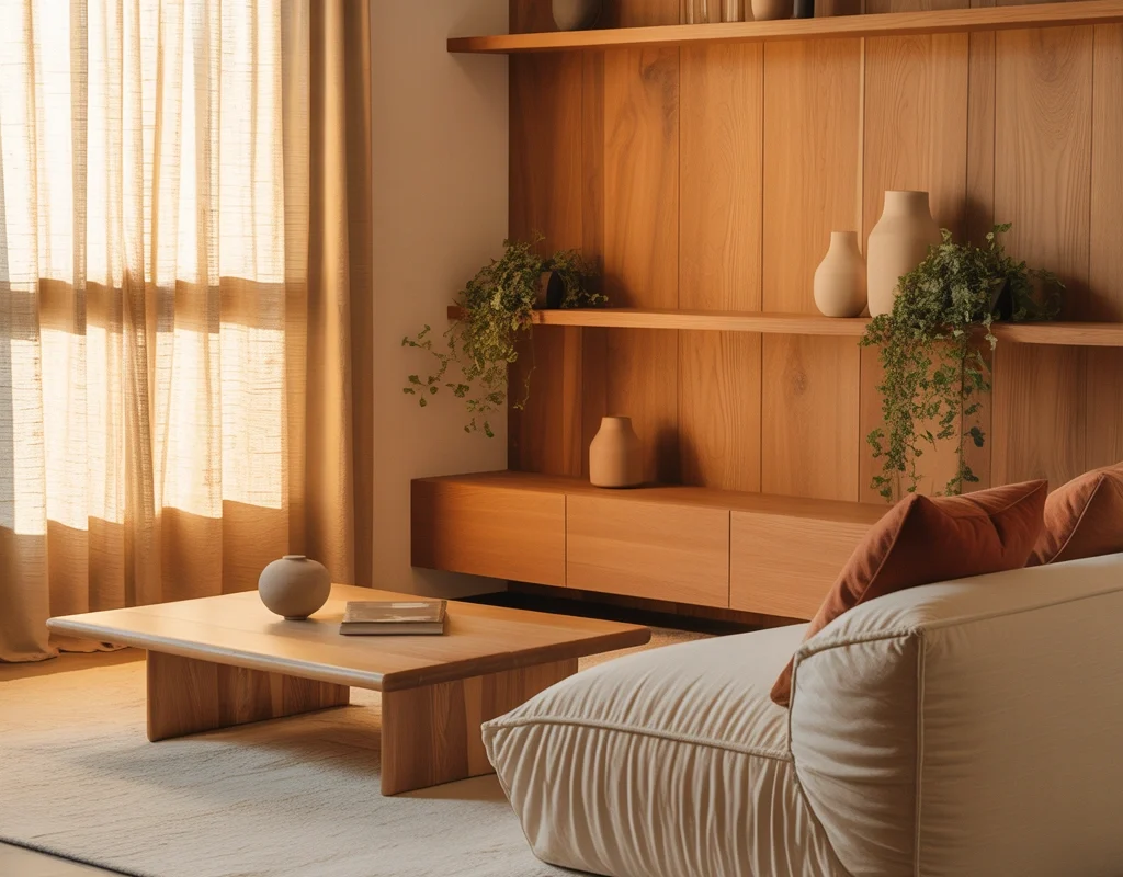 Introduce Natural Wood for Warmth