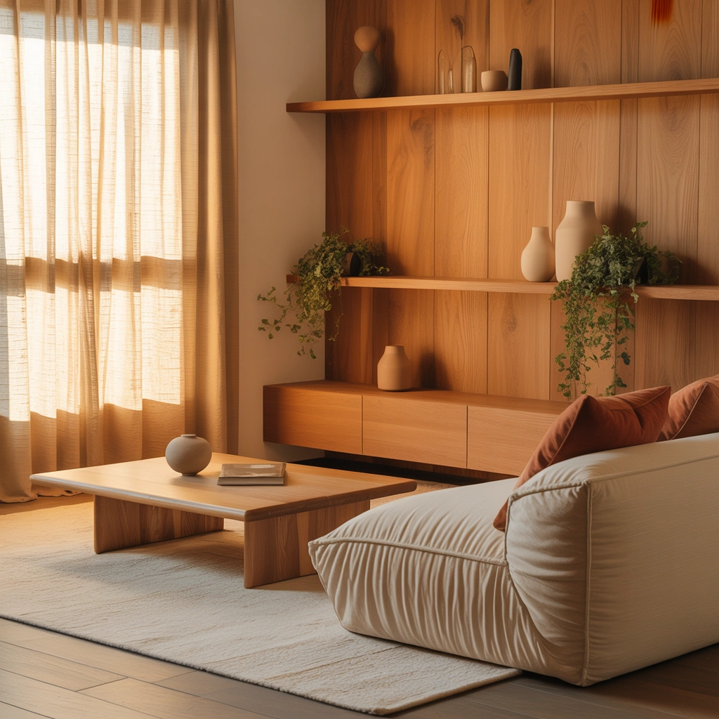 Introduce Natural Wood for Warmth