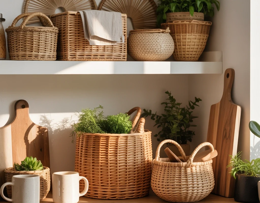 Introduce Texture With Woven Baskets