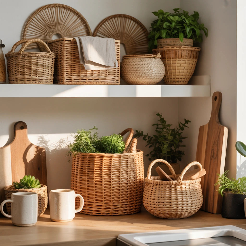 Introduce Texture With Woven Baskets
