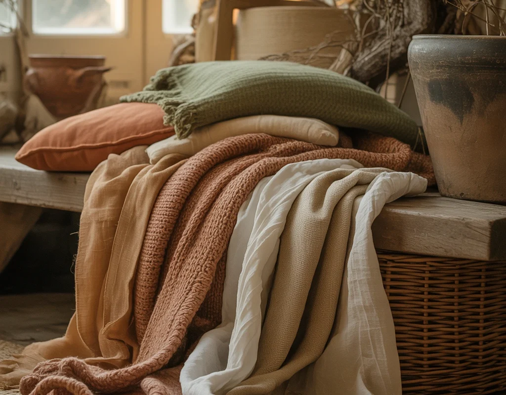 Layer Linen Cotton and Wool Textiles