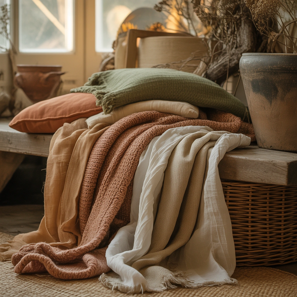 Layer Linen Cotton and Wool Textiles