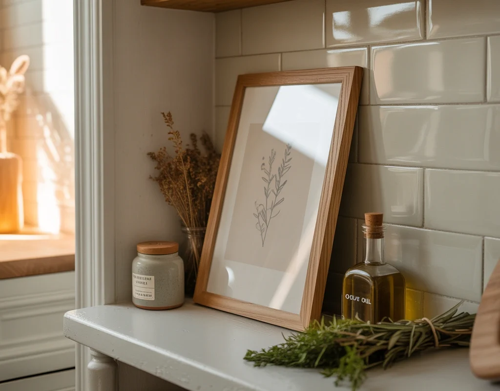 Lean Small Framed Artwork Against the Wall