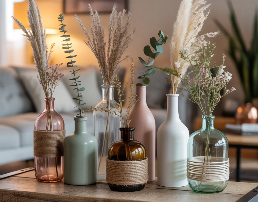 Make Decorative Vases from Recycled Glass Bottles