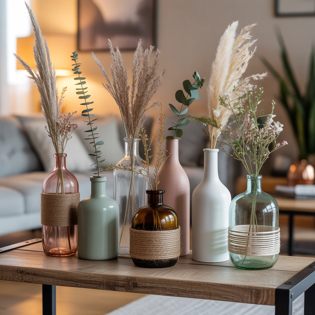 Make Decorative Vases from Recycled Glass Bottles
