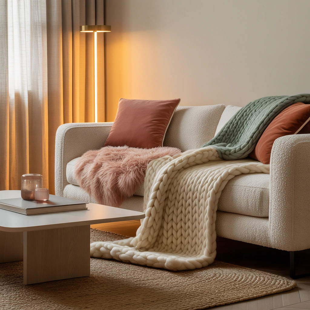 Mix Soft Textures for a Comfortable Look