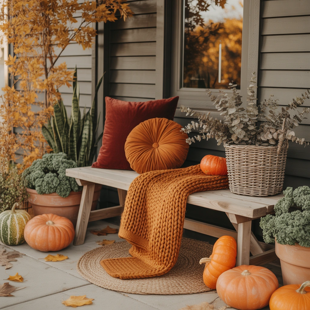 Style a Bench With Fall Accessories