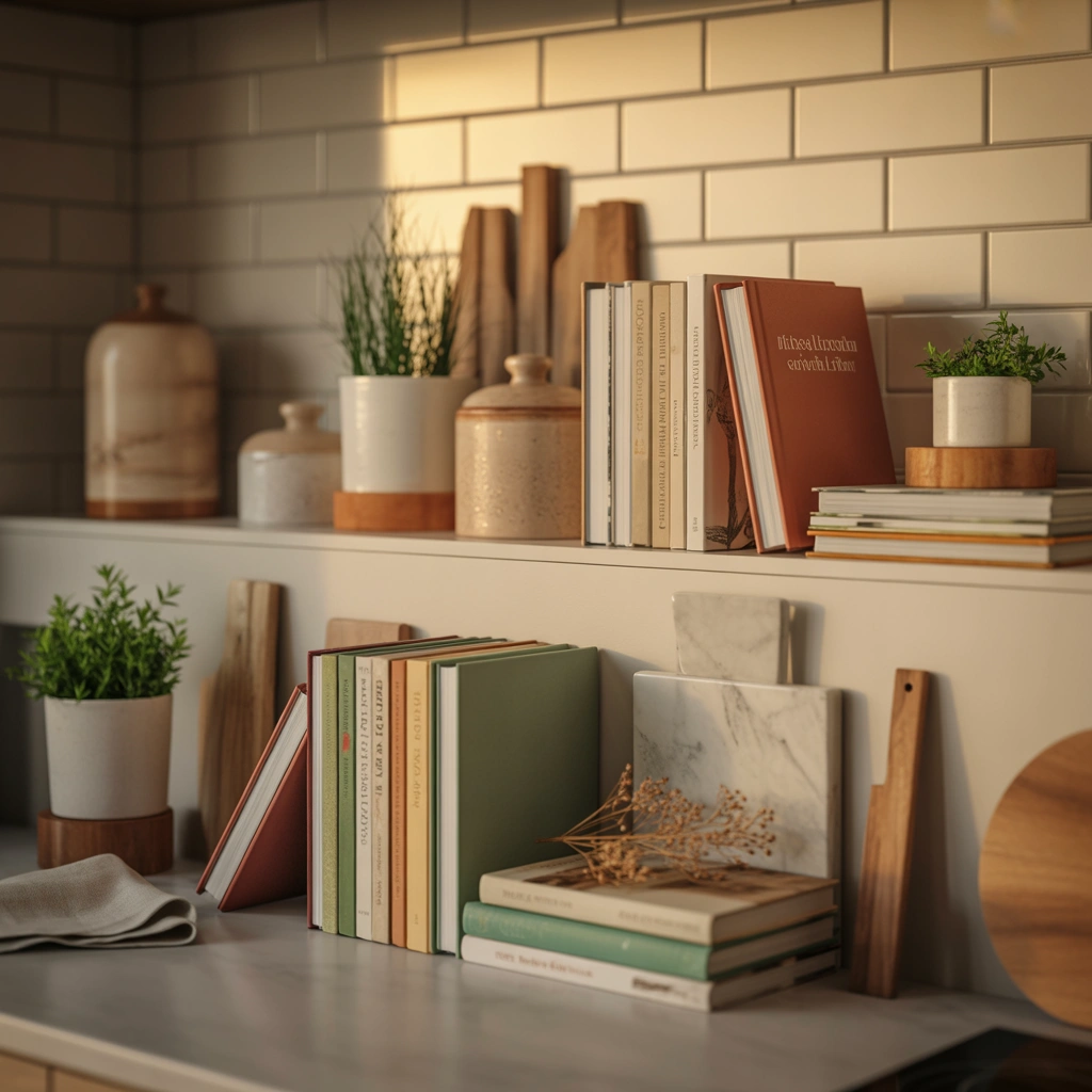 Use Cookbooks as Decorative Accents
