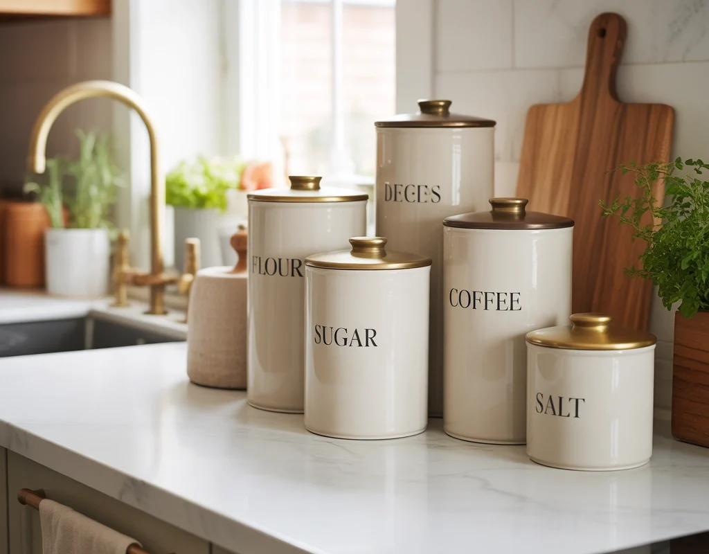 Use Decorative Canisters for Everyday Ingredients