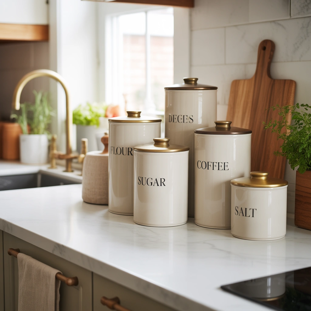 Use Decorative Canisters for Everyday Ingredients