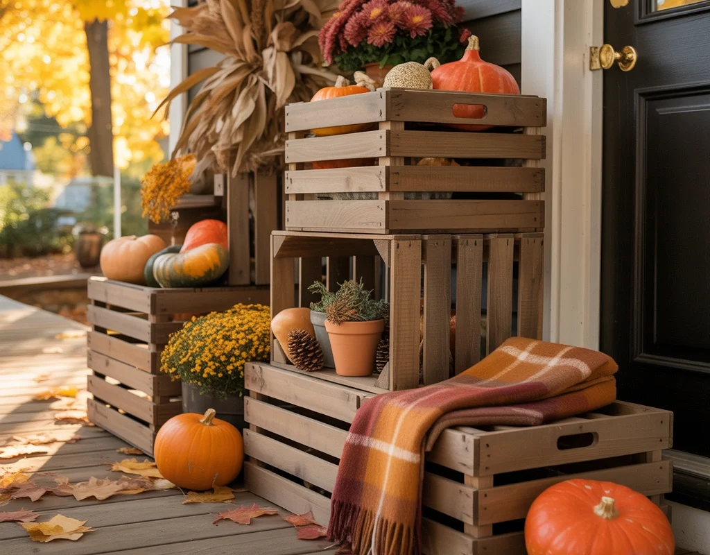 Use Wooden Crates for Height and Texture