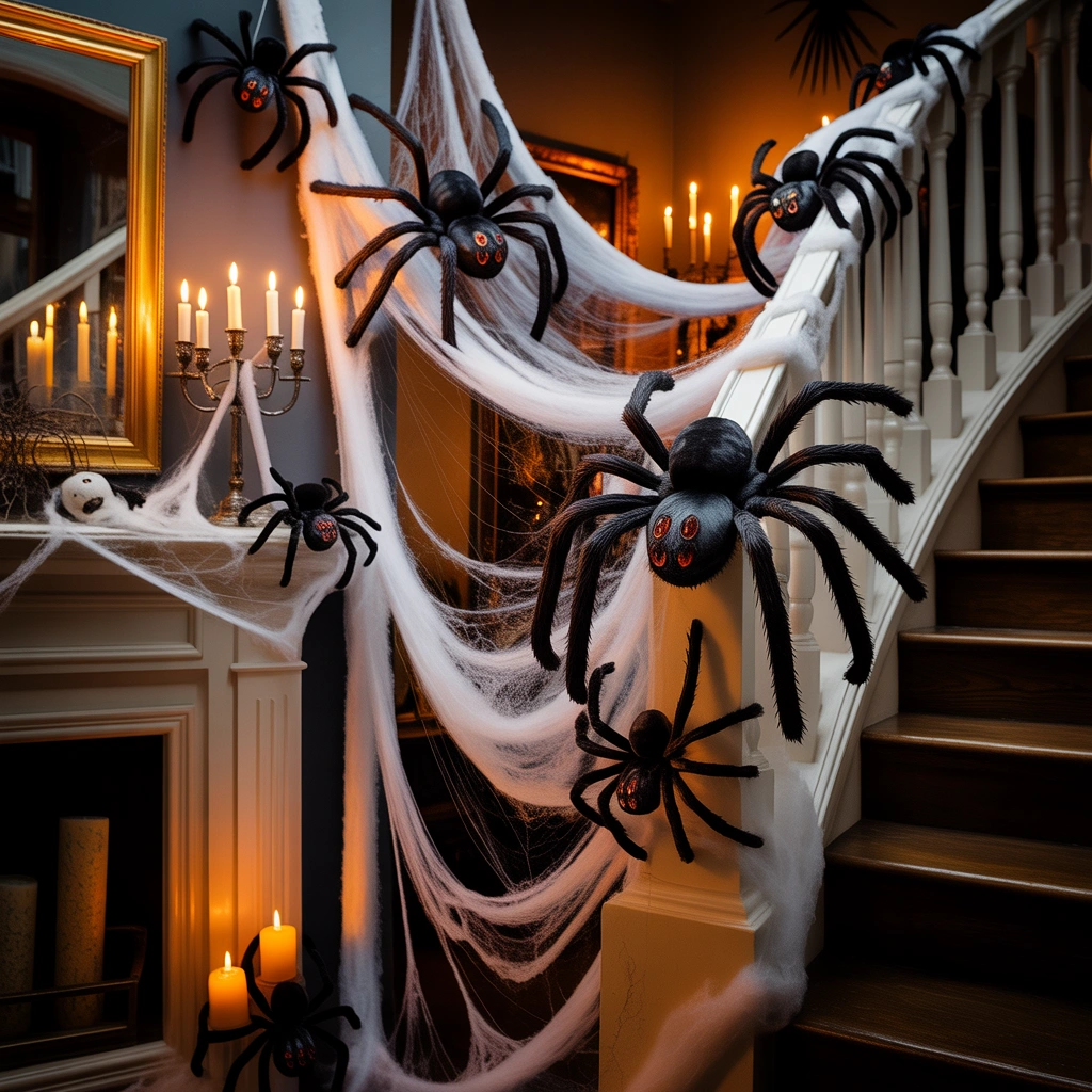 Add Spiderwebs and Oversized Spiders