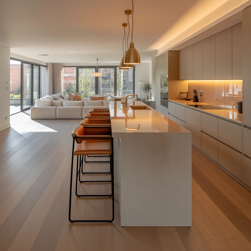 Add a Breakfast Bar Between Both Areas
