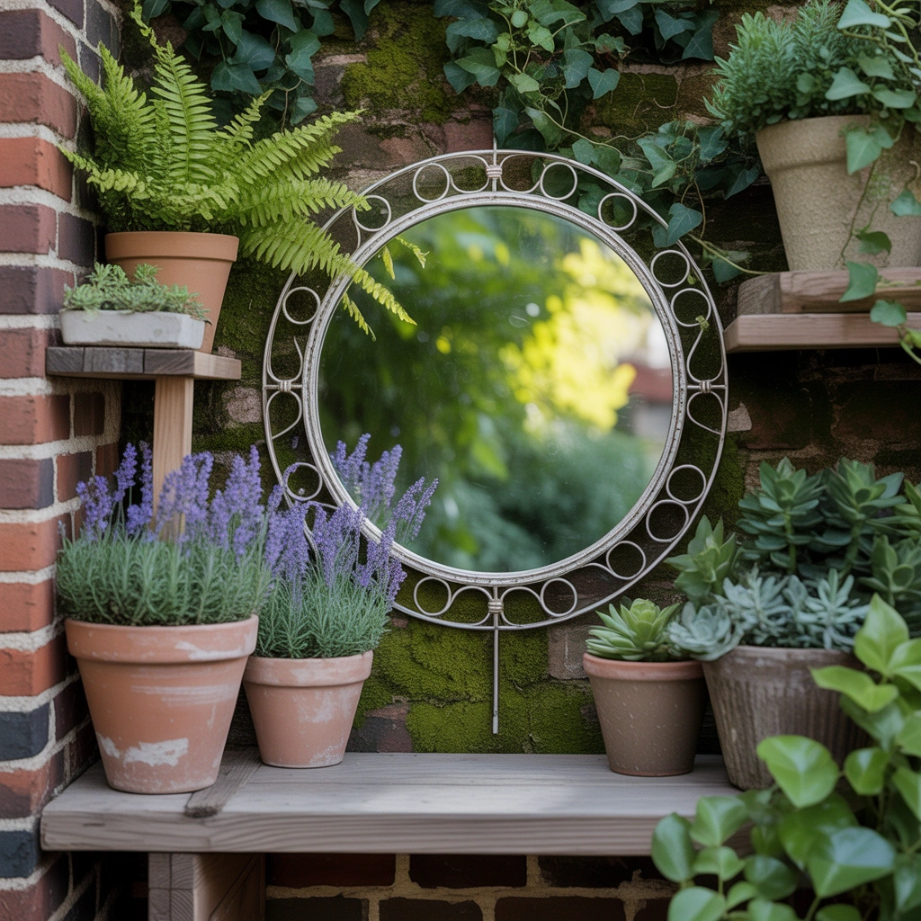 Add a Small Garden Mirror
